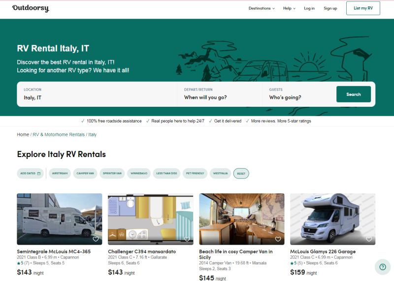 10 Best Campervan & Motorhome/RV Rentals in Italy [2023]